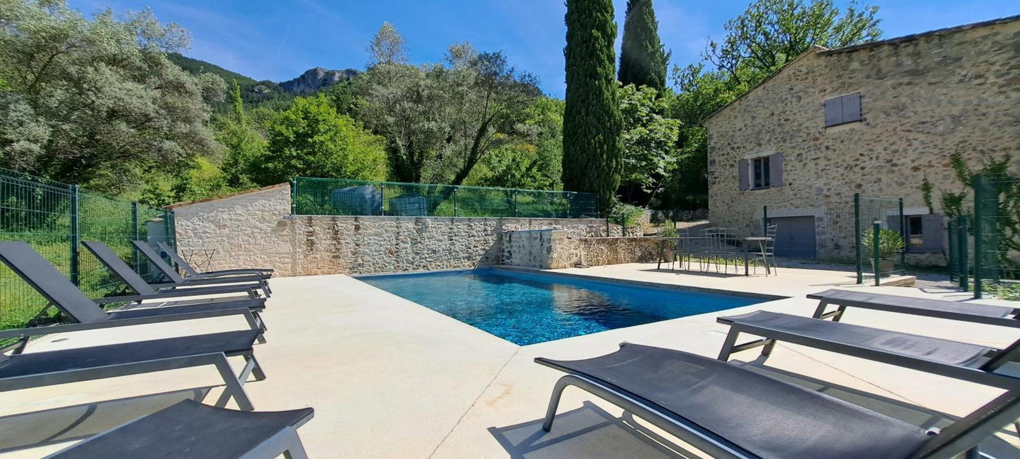 Le Mas Des Fontettes, Gite 14 Personnes, Piscine Chauffee, Propriete 5Ha, Barbecue Sahune Exterior foto